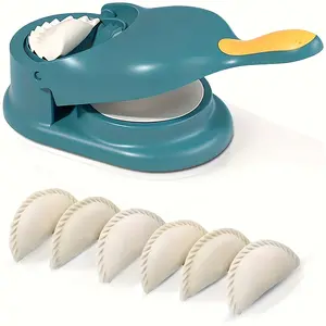 Heavy-Duty Manual Dumpling Maker & Dough Press, No Power Needed, Ergonomic Handle, Food-Grade Plastic, Kitchen Tool for Home Chefs
