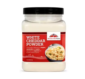 Hoosier Hill Farm White Cheddar Cheese Powder 1LB Pack of 1 Versatile Flavorful Seasoning for Popcorn Pretzels Snacks Sauces Mac Cheese Baked Potatoes & Casseroles