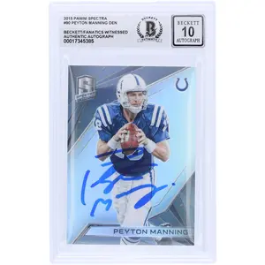 Peyton Manning Indianapolis Colts Autographed 2015 Panini Spectra #90 #/99 Beckett Fanatics Witnessed Authenticated 10 Card - Fanatics Authentic Certified