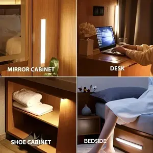 Under Cabinet & Indoor Smart Motion Sensor Night Light – Ultra Thin, USB Rechargeable, Energy-Saving, Magnetic & Removable, Warm & Cool Light, Dimmable LED for Kitchen