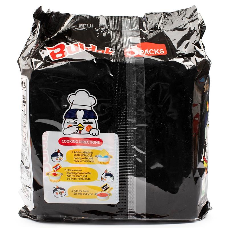 Samyang Buldak Ramen Black, Hot Chicken Flavor 140 g*5 each Instant Food