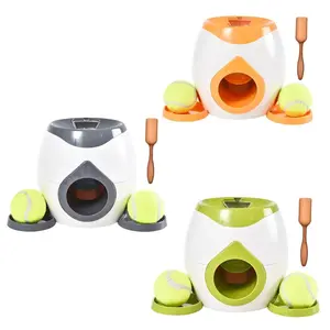 2024 New Interactive Pet Ball Launcher Toy Dog Tennis Food Reward Machine Thrower Slow Feeder for Cats Kitten Puppy