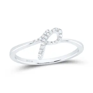 1/12Ctw-Nat Dia P1 Gift Initial "P" Ladies Ring (1.36 grams)