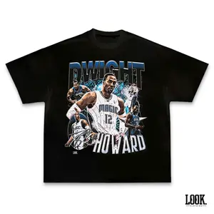 Dwight Howard Magic Graphic Tee, Y2K Rap Streetwear T-Shirt, Unisex Crew Neck Tee, Vintage Hip-Hop Graphic, Sports Style, Casual Cotton Fit
