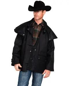 Outback Trading Co Men's Co. Short Oilskin Duster - 5008 Blk