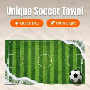 spectacular towel, Creative Green Pitch Beach Towel