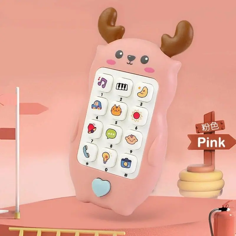 Baby Phone Toys Bilingual Telephone Teether Music Voice Toy Early Educational Learning Machine Electronic Children Gift Baby Toy