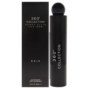 Perry Ellis 360 Collection Noir Men's Fragrance - 3.4 oz (3 to 3.9 fl oz range) EDT Spray, Long-Lasting Scent with Unique Aroma Blend