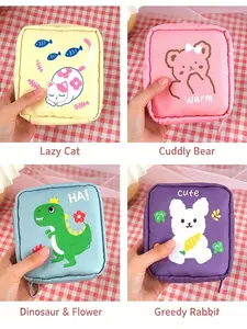 Sanitary Pad Storage Bag, Student Portable Menstrual Pack, Large Capacity Cute Bag for Girls, Convenient Period Essentials