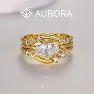 【#201 Twilight V Set】Marquise Cut Moissanite ring Anniversary wedding ring Jewelry Synthetic Moissanite