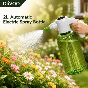 Diivoo 0.5 Gallon/2L Automatic Electric Spray Bottle, 3-Speed Rechargeable Battery Powered Plant Sprayer, Handheld Garden Misting Bottle for Indoor & Outdoor Plants