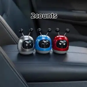 Cute Robot Design Car Air Freshener, Car Aromatherapy Ornament, Car Interior Decoration Accessories for Men and Women