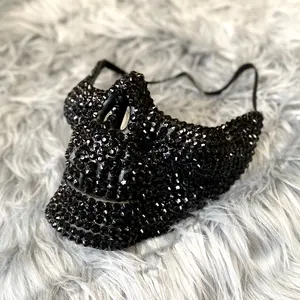 Women Rhinestone Masquerade Party Mask, Mardi Gras Halloween Steampunk Party Masks