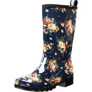 Women's Rain Boots Waterproof Mid Calf Garden Boots for Women