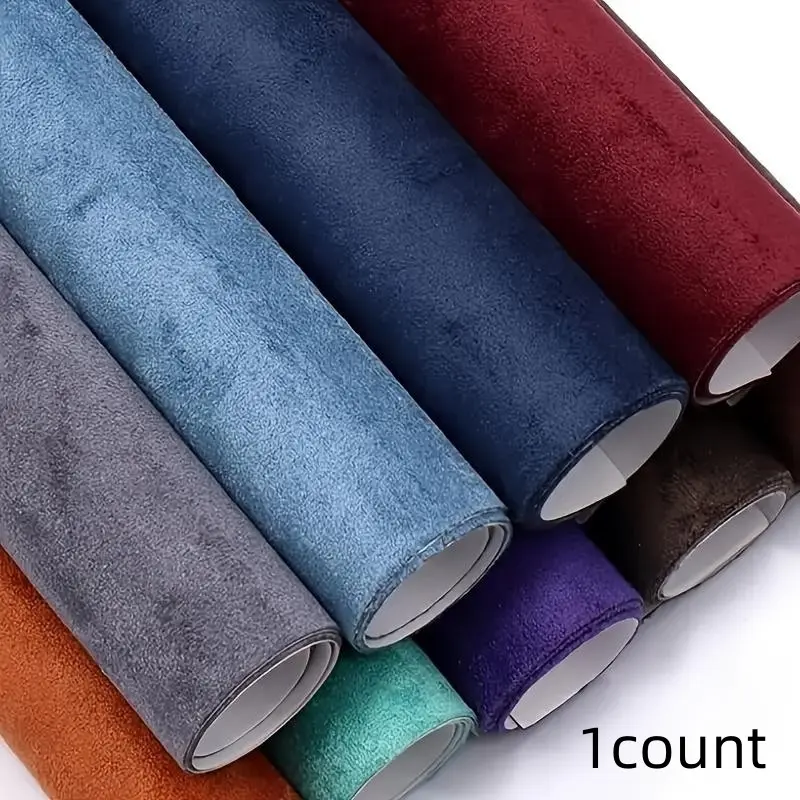Self-Adhesive Suede Fabric Patch, Self-Adhesive Suede Velour Material Repair, Car Interior Modification Door Panel Console Armrest Repair Patch Durable High Quality Easy Installation Restoration Durability Enhancement