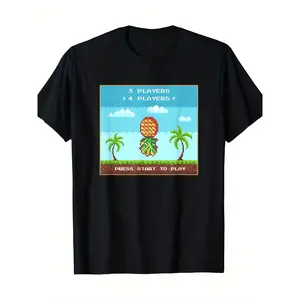 Funny Swingers Lifestyle Party Upside Pineapple Gaming T-Shirt -100% Cotton-220g