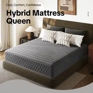 12 Inch Hybrid Mattress in a Box Queen Size,Free Ship CA/NV/UT/AZ, Medium Firm Cooling Mattress with Individual Pocket Springs, Motion Isolation & Non Slip Support And Ergonomic  Mattress Clearance tiktokshopspringglowup