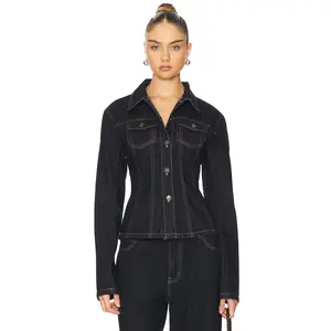 LIONESS Rider Denim Jacket in Dark Denim