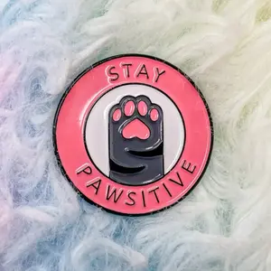 Stay Pawsitive Enamel Pin
