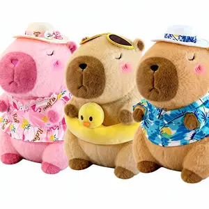 Summer Capybara Plush Grateful Kids Gifts Chill Relaxing Vibes Cozy Animal Companion for Stress Relief Cute Kawaii Present plushies stuffed animals  gifts for bf cute boyfriend gifts girlfriend gift toys capybara plush cute girly gifts Easter Basket Gift