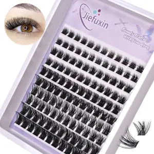 Lash Clusters 120pcs, 8-16mm Wispy Individual Lashes, Natural Look D Curl, Fluffy Cluster Lashes, DIY Eyelash Extension Kit