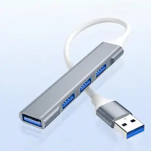 4 In 1 USB 3.0 Hub, 4 Ports USB A Splitter, Ultra-Slim Portable USB A Splitter Compatible with Phone, Laptop, Desktop PC, Xbox & PS5, USB Port Gadget