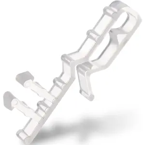 Blind Clips for Valance 2 Inch Hidden Channel Window Valance Clips Clear Plastic Replacement Accessories Parts for Horizontal Wood Blinds (10 Pieces)
