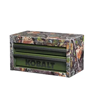 Kobalt Portable Green Camo Mini Toolbox 10.83-in W x 5.91-in H x 5.91-in D 2-Drawer Steel Tool Box