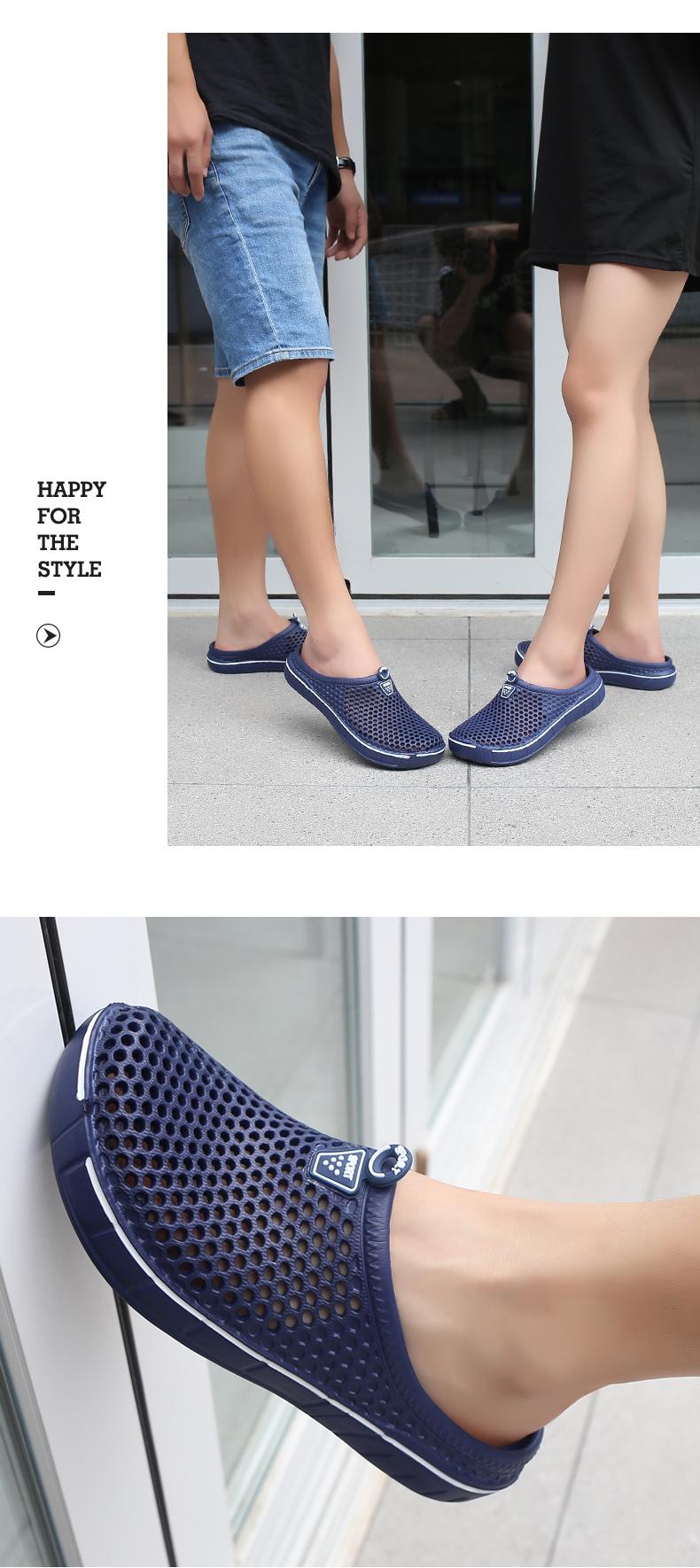 Unisex Breathable Mesh Clog Slippers, Quick-Dry Hollow-Out Slip-On Women's Shoes, Non-Slip Water Footwear for Beach & Daily Summer Use, Slipper,back to school,back to school haul