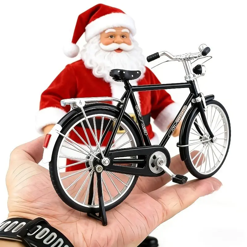 Vintage Metal Mini Bikes - 1:10 Scale Small Bicycle Sculpture, Retro Room Accessories, Vintage Mini Decor, Collectible Figurine for Home Office Desk, 3D Decor