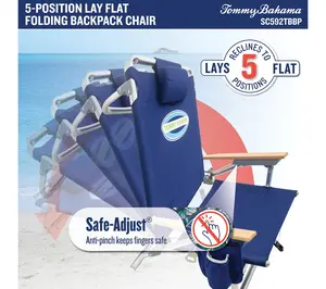 Tommy Bahama 5 Position Lay Flat Backpack BeachChair Green St