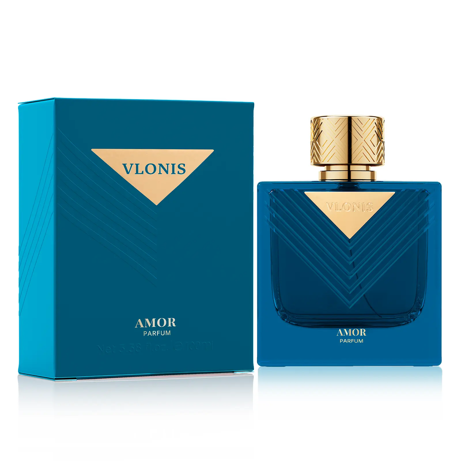 VLONIS Amor Eau de Parfum for Men, Long-Lasting Cologne with a Bold Aromatic Citrusy Fragrance, Notes of Lemon, Mint & Vanilla, 3.4 fl oz, Bold Scent