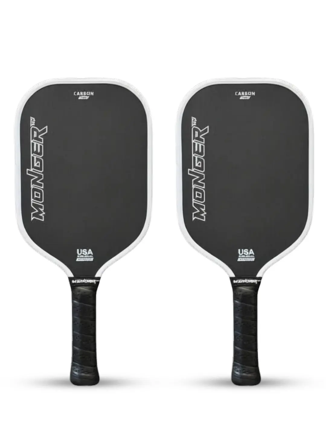 Monger 16mm Carbon Power Pro Gen 2 Pickleball Paddle Set (2 Pack) – Thermoformed T700 Toray Carbon Fiber White