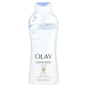 Olay Exfoliating Moisture Body Wash, Sea Salt, 22 fl oz (650 ml)