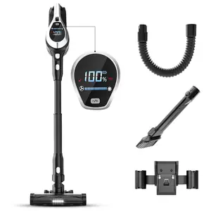 Cordless Vacuum Cleaner, 20Kpa Powerful Suction Pro Vacuum with LED Display, 6 in 1 Lightweight Stick Vacuum Cleaner with 30 Min Runtime Detachable Battery for Carpet and Hard Floor Pet Hair