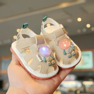 Baby First Walker Sandals for Infants and Toddlers, Open-Toe Summer Shoes with Non-Slip Soft Soles, Breathable for 0-24 Months, Breathable Soles