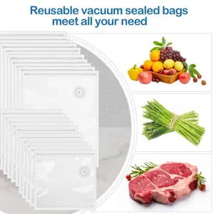 40PCS Vacuum Sealer Bags for Food with Air Valve, Reusable Sous Vide Bags (20 large+20 small)