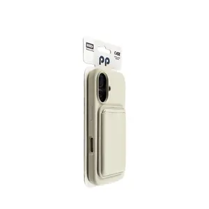 Applicable to iPhone 16/16 Pro phone cases, featuring a cream-yellow design with large holes. Also includes a magnetic card holder for iPhone 16 Pro Max and iPhone 15 Pro.
