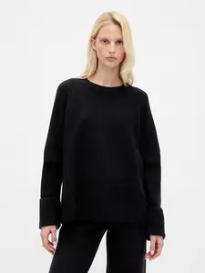 CashSoft Shaker-Stitch Boyfriend Sweater-GAP
