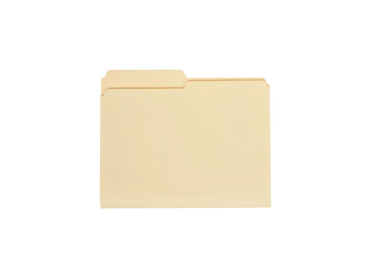Universal UNV12112EE Top Tab Manila File Folders, 1/2-Cut Tabs, Assorted Positions, Letter Size