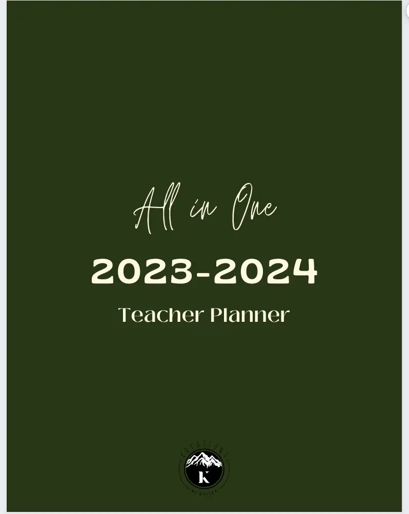 Customizable All in One Teacher Planner 23-24 Digital or Printed Planner!