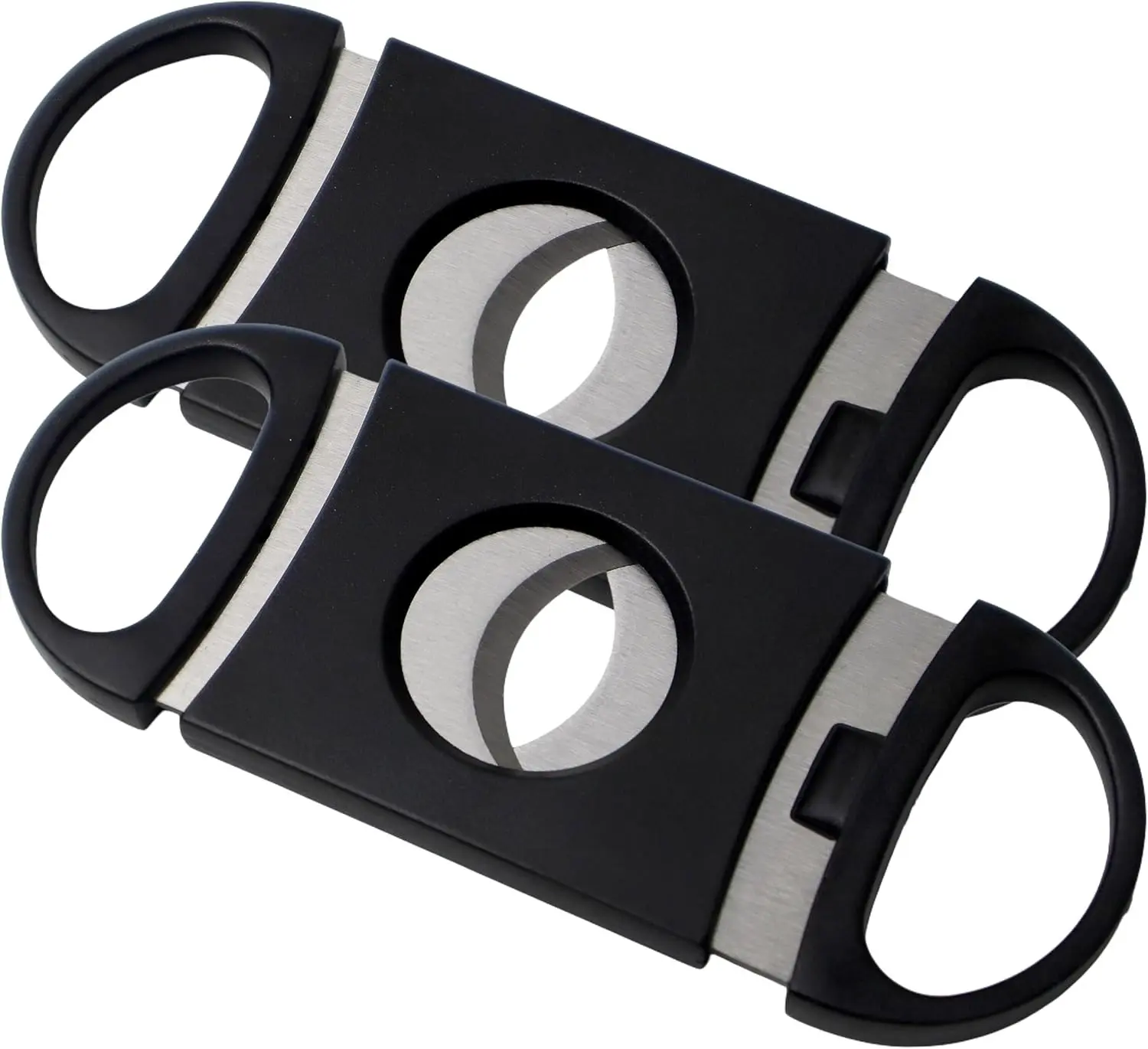 2-Piece Cigar Cutter Set – Plastic & Stainless Steel Guillotine Cutters for Precise Trimming
