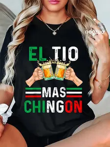 100% Cotton Unisex El Tio Mas Chingon Funny Mexican Uncle Gift Hombre Regalo T-Shirt