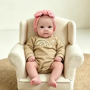 19 Inch 48 CM Full Vinyl Body Reborn Girl Baby Doll Toy For Kids Handmade Fashion Birthday Gift For Child Bath Toy