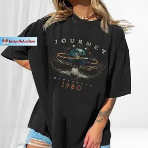 Journey Band 1980 Rock Band Concert T-shirt, Deen Castronovo Sweatshirt Hoodie, Unisex Cotton Shirt, Trendy Looks, Stay Ahead of the Curve