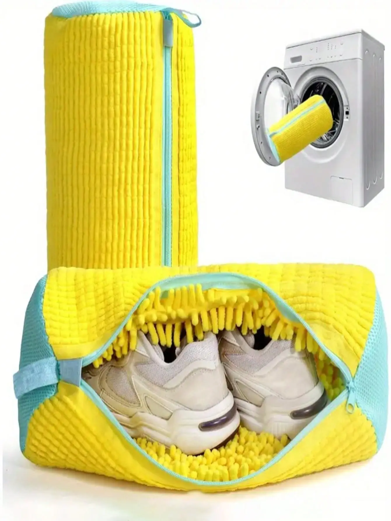 Wash Shoe Bags, Shoe Laundry Bags for Sneakers, Shoe Bag for Washing Machine, Durable Polyester Zipper Bag for Washing Shoes, Clothes, Socks, Anti-Deformation, Laundry Accessories, Compact Storage