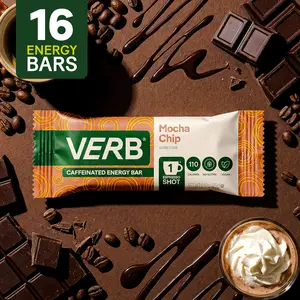 Mocha Chip Energy Bars – 16 Pack (26g Each) Vegan Coffee Alternative Snack
