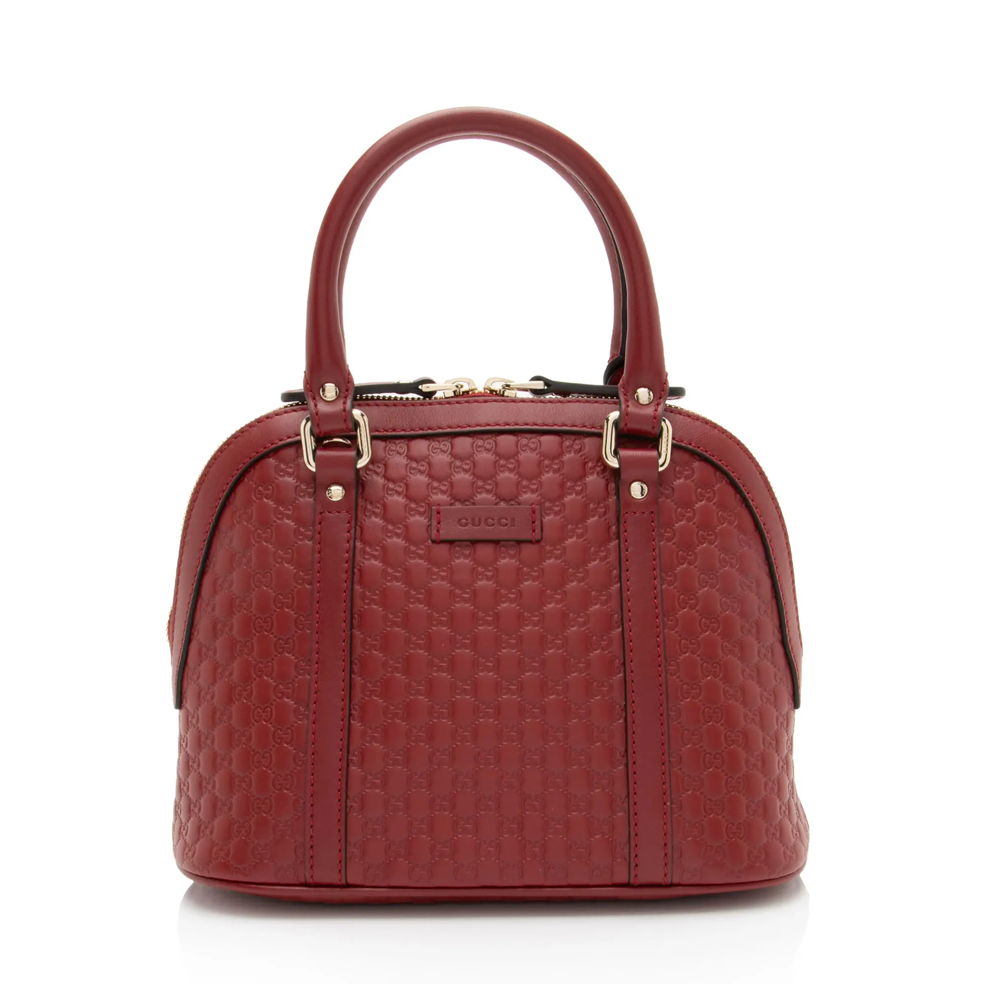 Pre-owned GUCCI Leather Shoulder Bags Microguccissima Dome Small Satchel