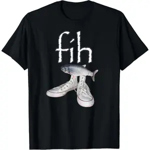 Fih Shoes Funny Misspelled Fish Meme T-Shirt