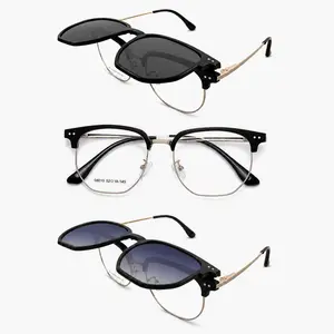 Polarized Magnetic Flip Up Sunglasses with Portable Glasses Case, Premium UV Protection Sun Glasses, Ideal Gift Choice for Boyfriend, Father, Husband and Friends for Driving, Travel & Everyday Casual Wear men